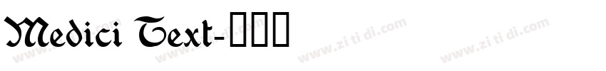 Medici Text字体转换
